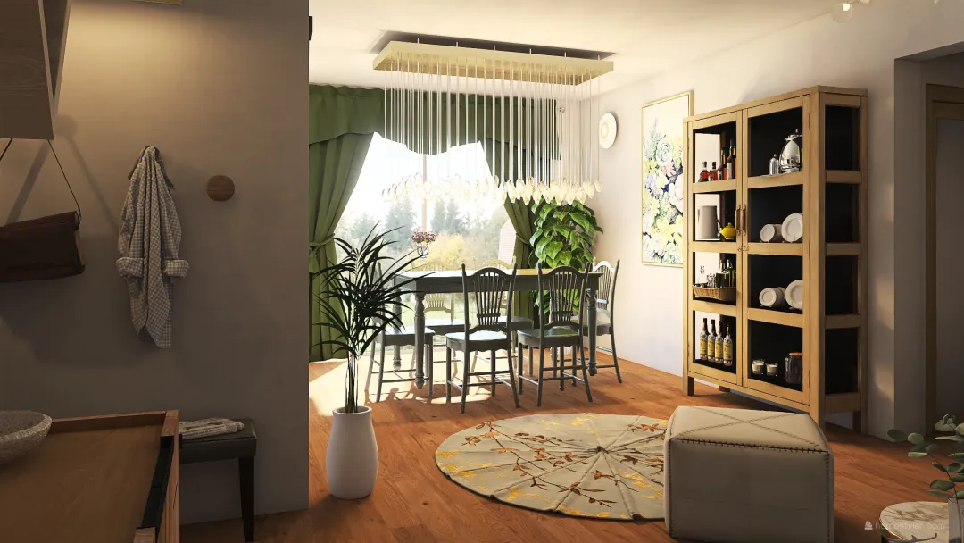 Green family home 3d design renderings