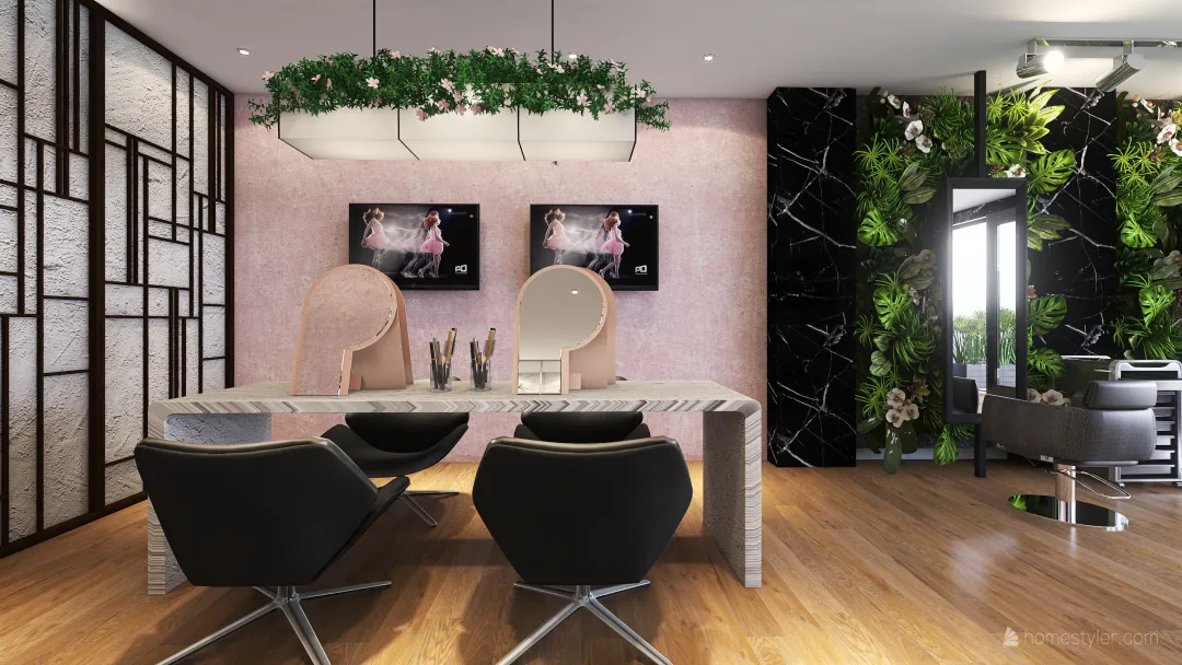 Modern Hair Salon 3d design renderings