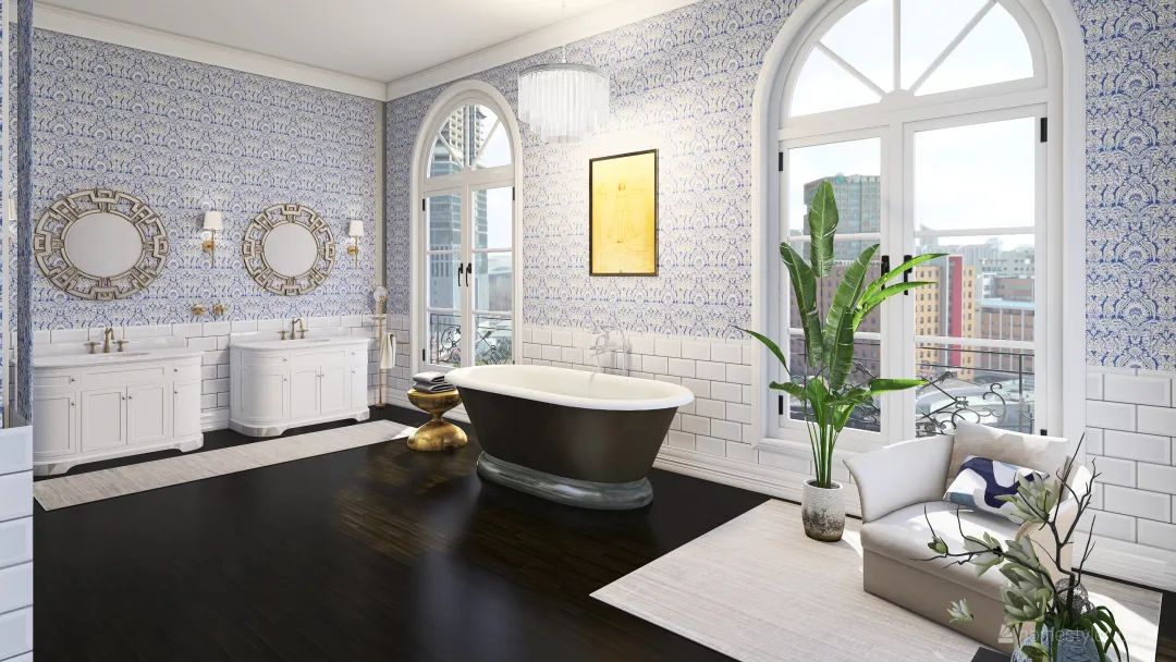 nyc bathroom 3d design renderings