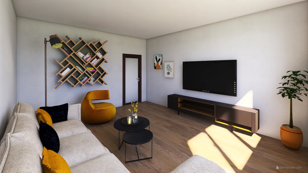 3 izbový byt Karlova Ves 3d design renderings