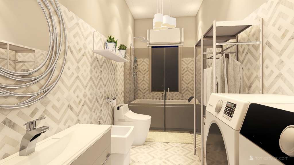 Bathroom&Laundry 3d design renderings