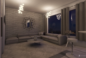 White&Gray Apartment Design Rendering