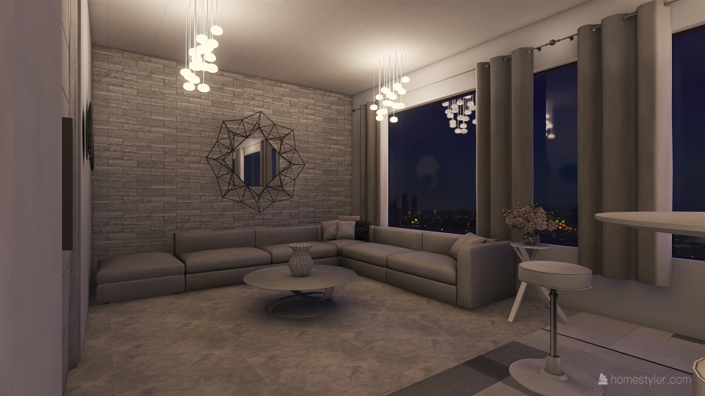 White&Gray Apartment 3d design renderings