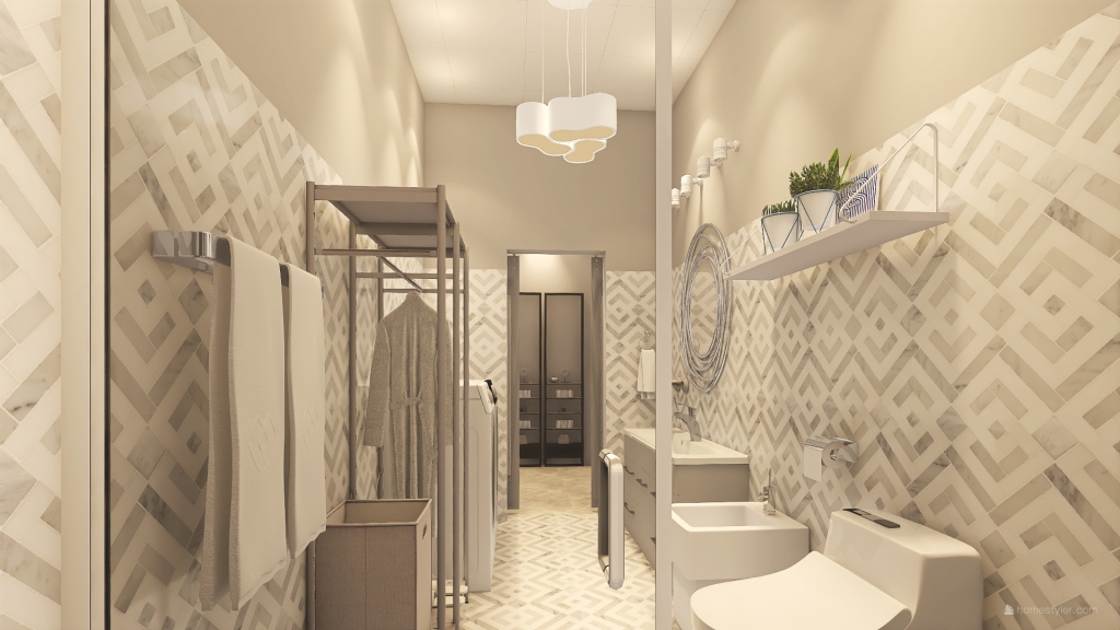 Bathroom&Laundry 3d design renderings