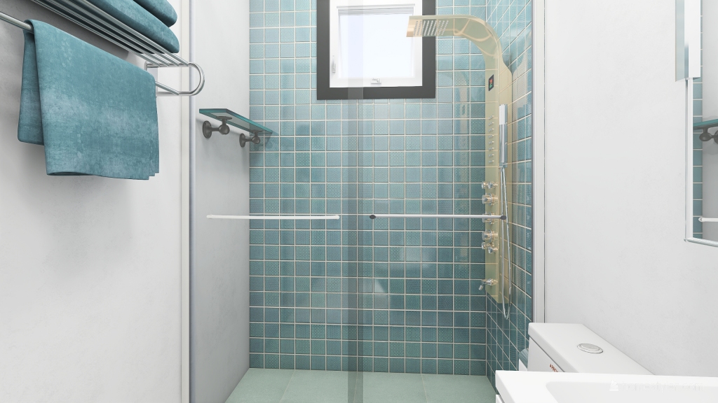 banheiro suite 3d design renderings