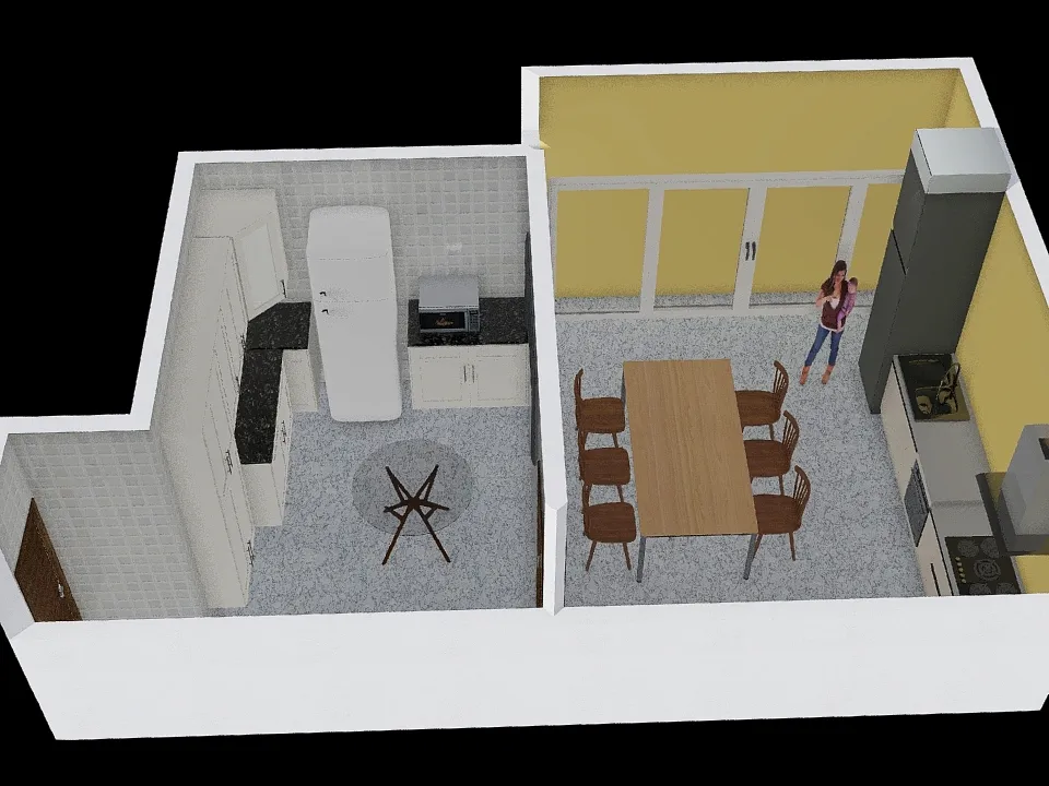 Cozinha Luiza 3d design renderings