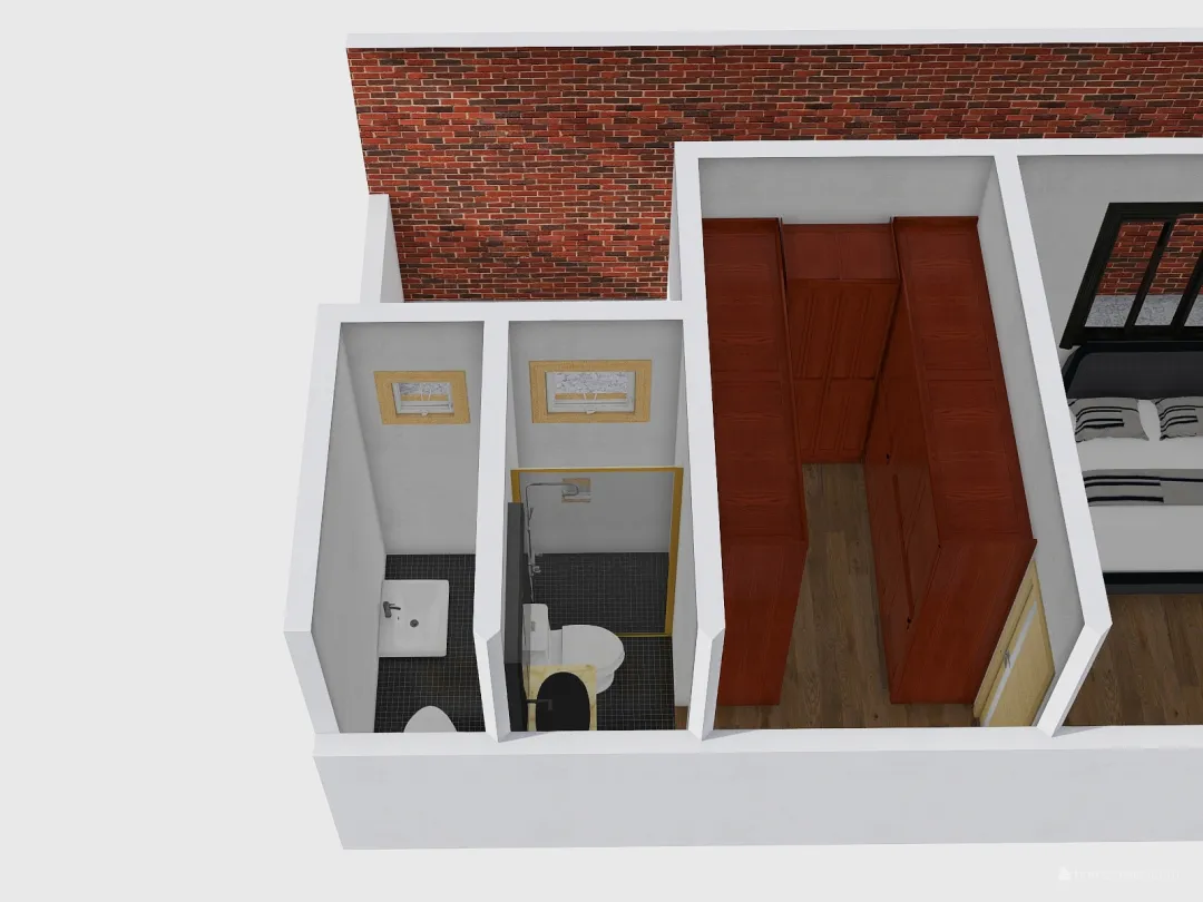 Closet Murilo/ Daiane 3d design renderings