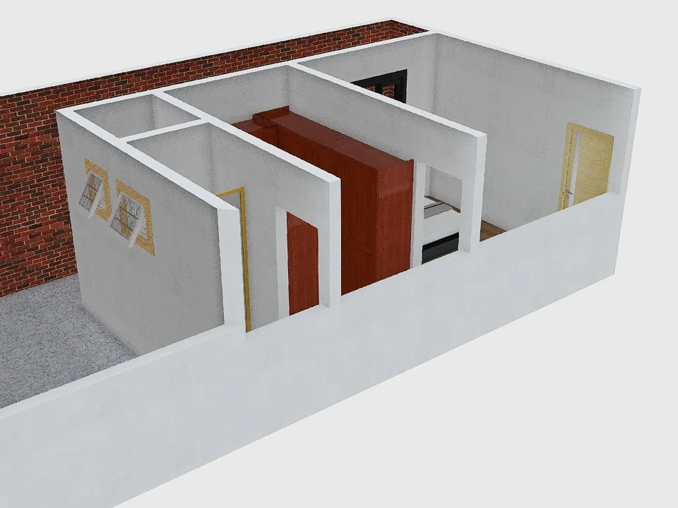 Closet Murilo/ Daiane (2) 3d design renderings
