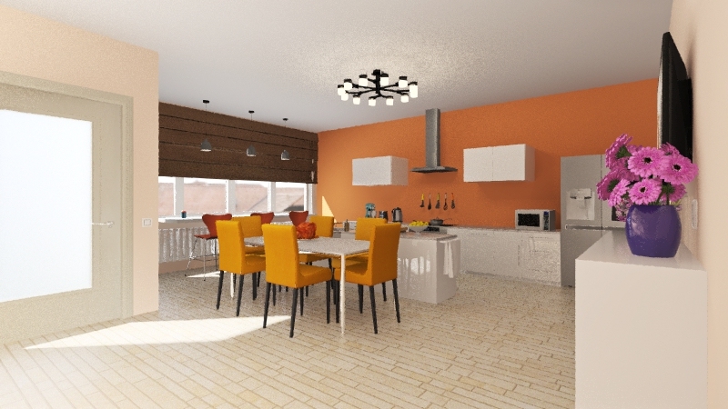 Современная кухня 3d design renderings