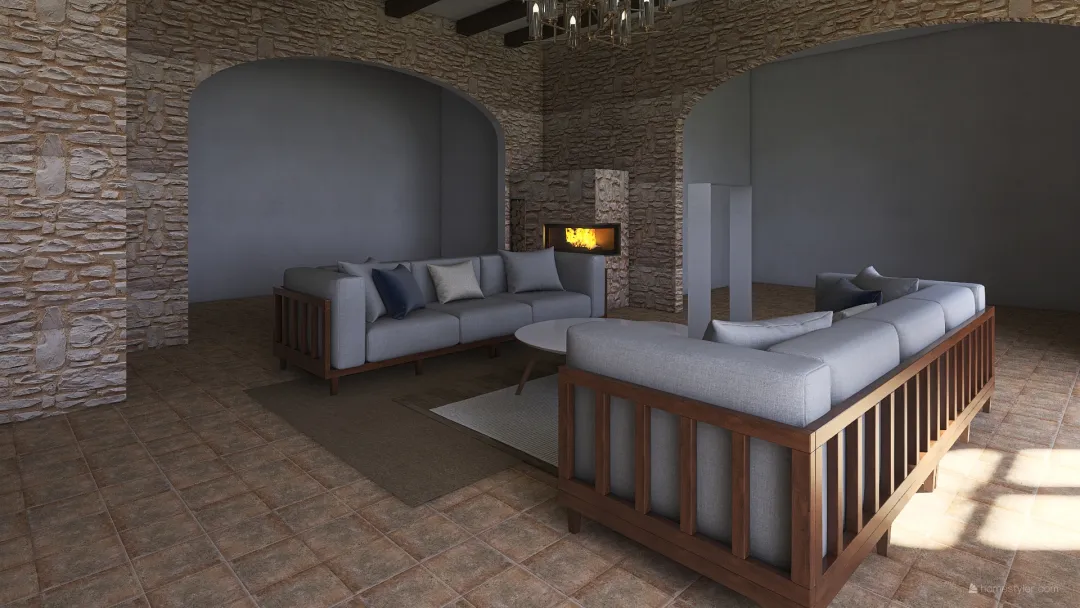 Rustic villa wedding 3d design renderings