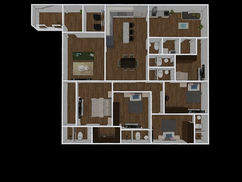 Apartamento Shirley 3d design renderings