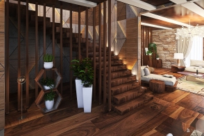 The Wooden House Design Rendering