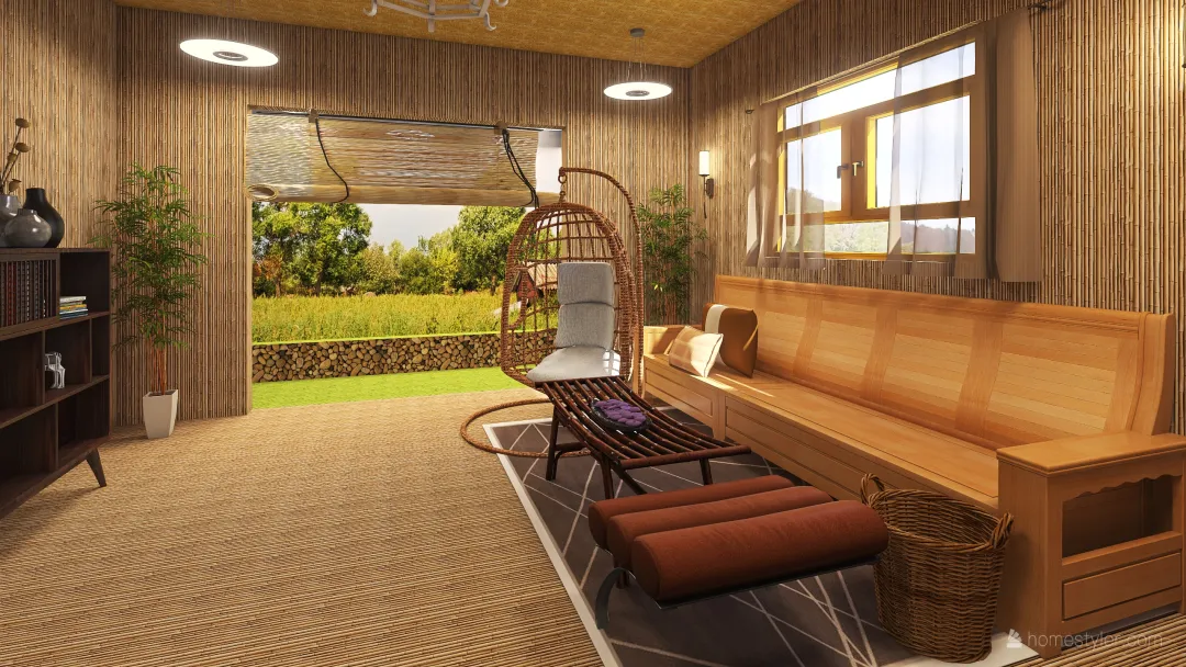 Bamboo house 3d design renderings