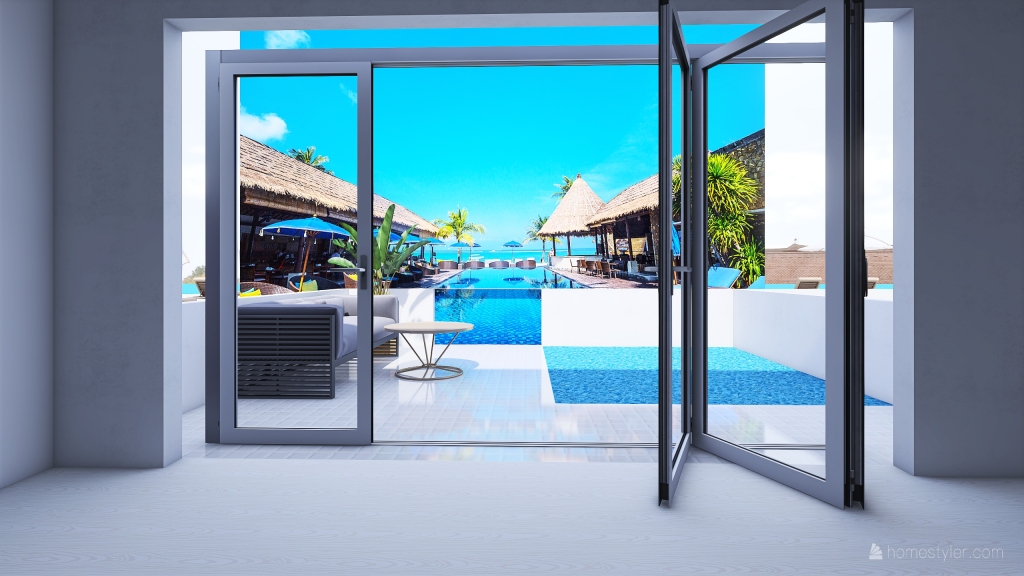 Mykonos  hotel 3d design renderings