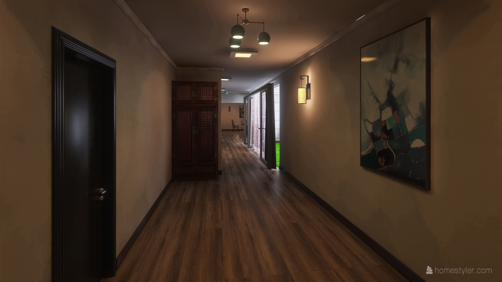 Entrance & Hallway 3d design renderings