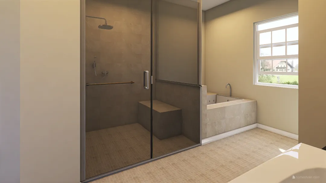 Butler Bathroom A 3d design renderings