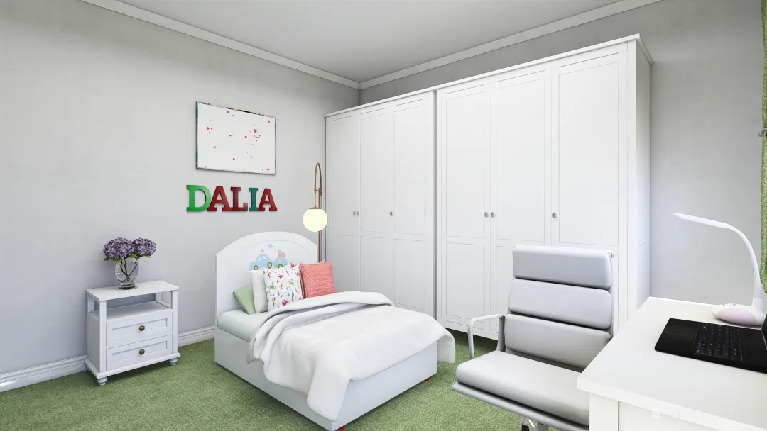 Dalia's Bedroom 3d design renderings