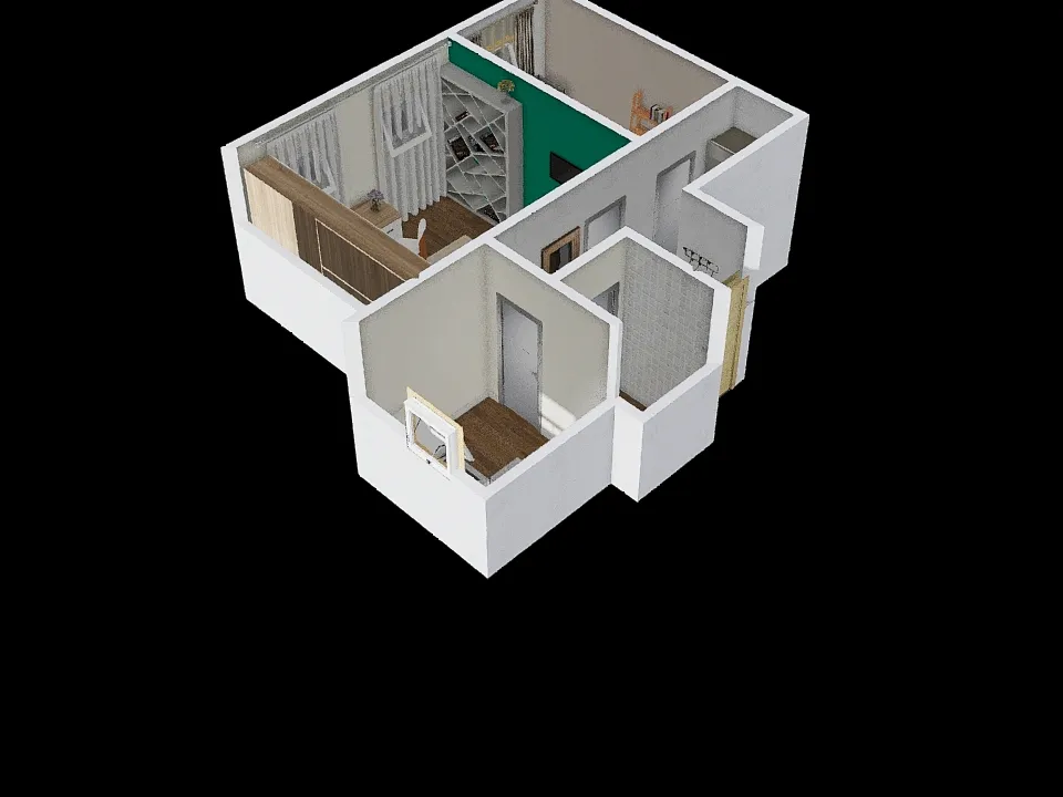 Eminescu flat 3d design renderings