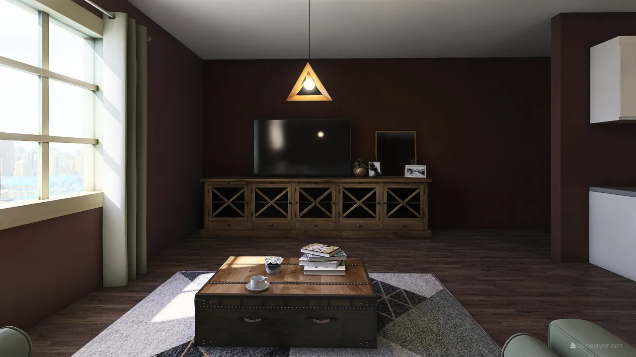 studio apartment 3d design renderings