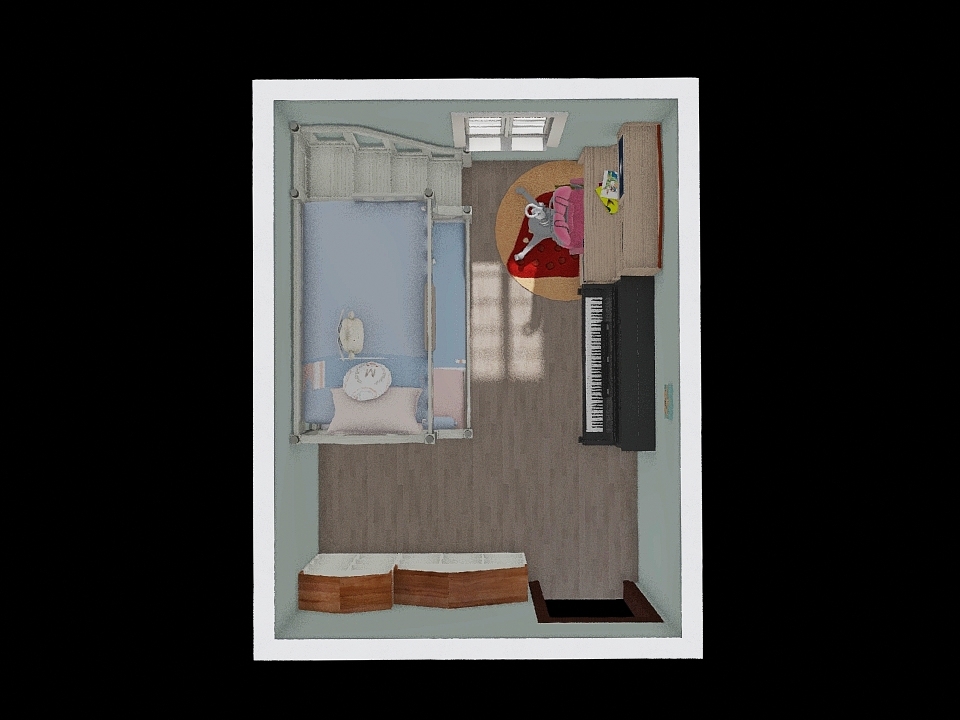 儿童卧室 3d design renderings