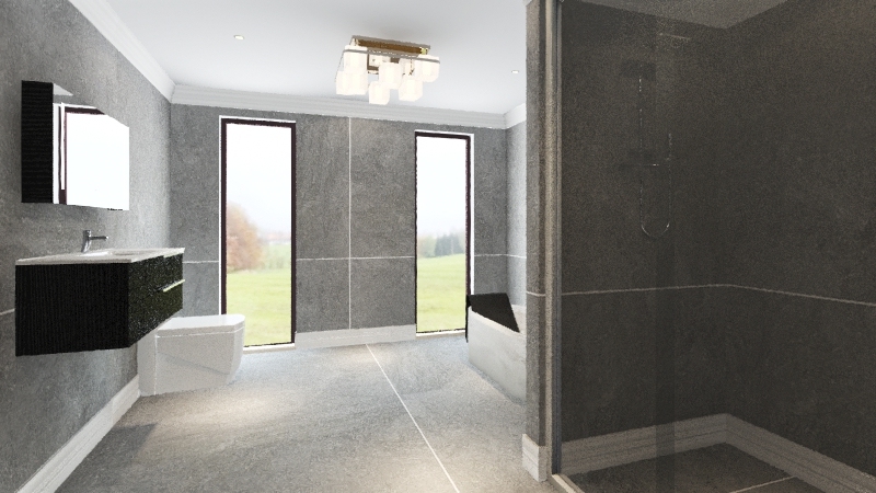 Grey Marble Manor 3d design renderings