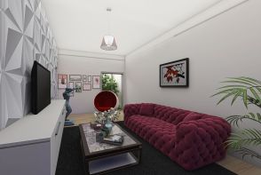Sala de Estar/ living  room Design Rendering