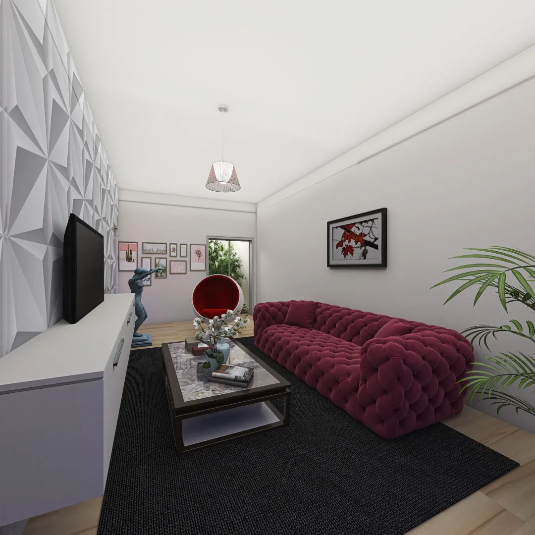 Sala de Estar/ living  room 3d design renderings