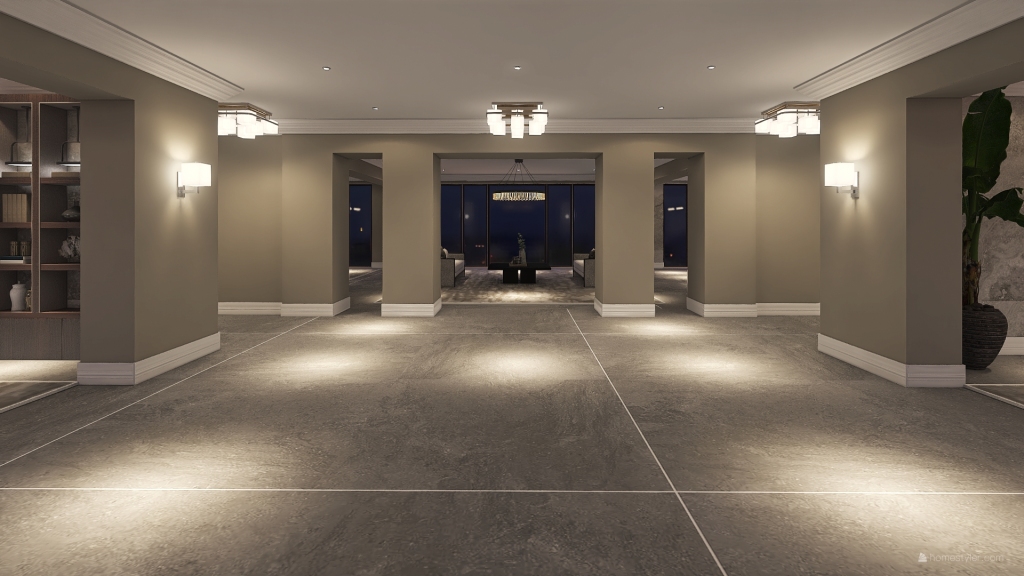 Foyer & Corridor 3d design renderings