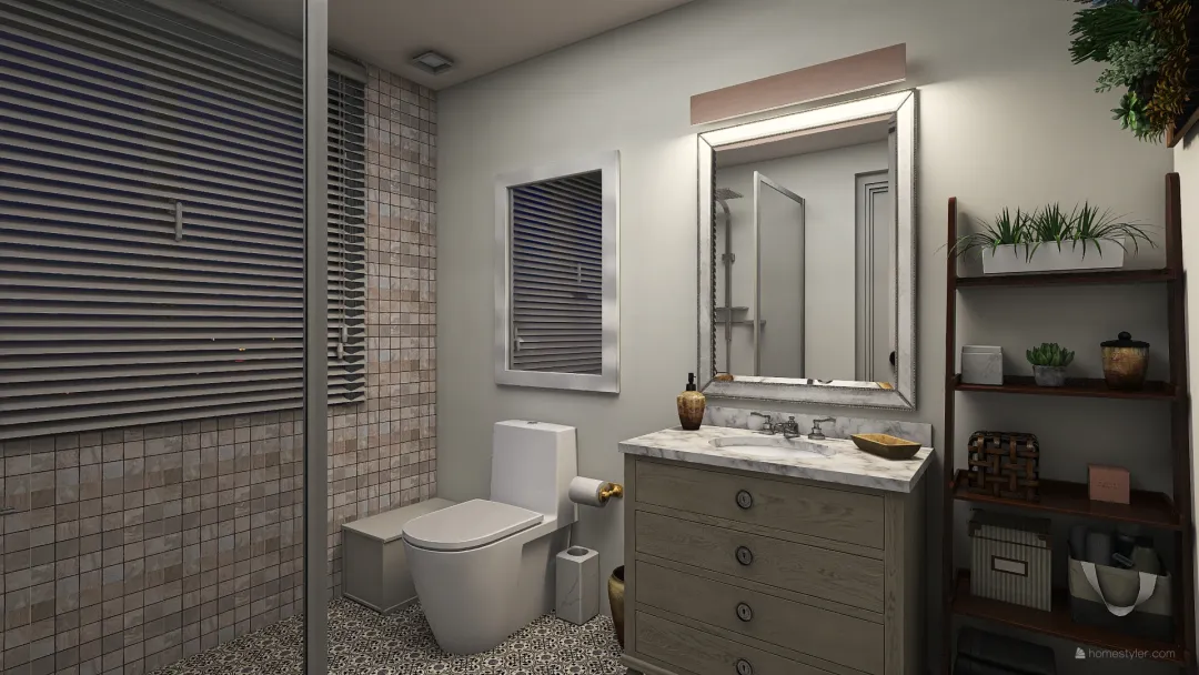 Accessible Bathroom Renovation - 01 3d design renderings