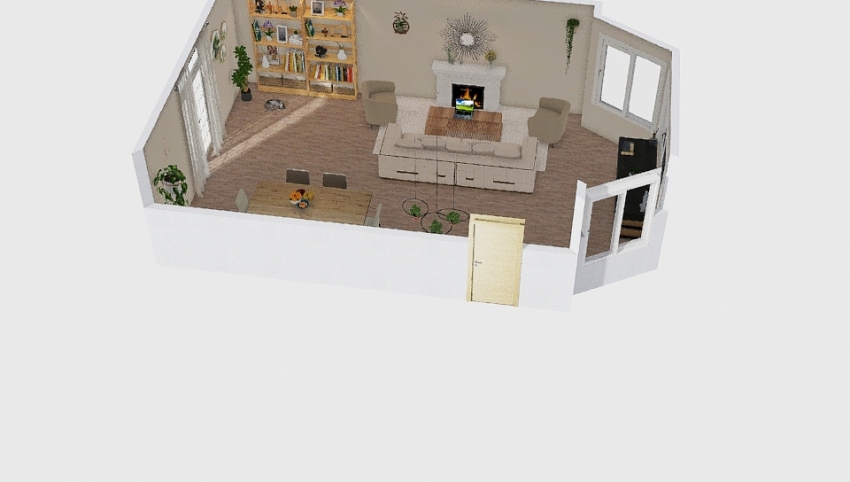 Living-Dining room 3d design picture 50.87