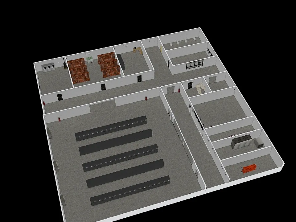 DATA CENTER FLOOR2 3d design renderings
