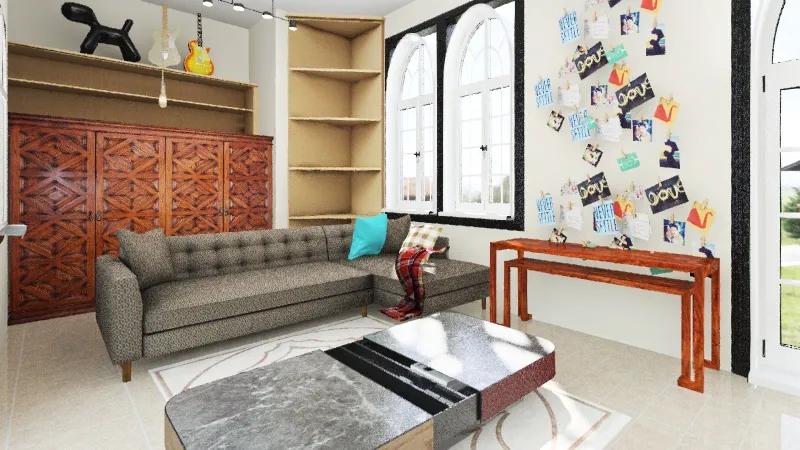 new living room bal 3d design renderings