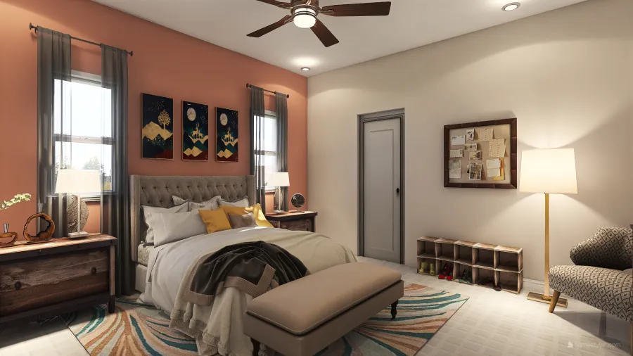 Master Bedroom - 2 3d design renderings