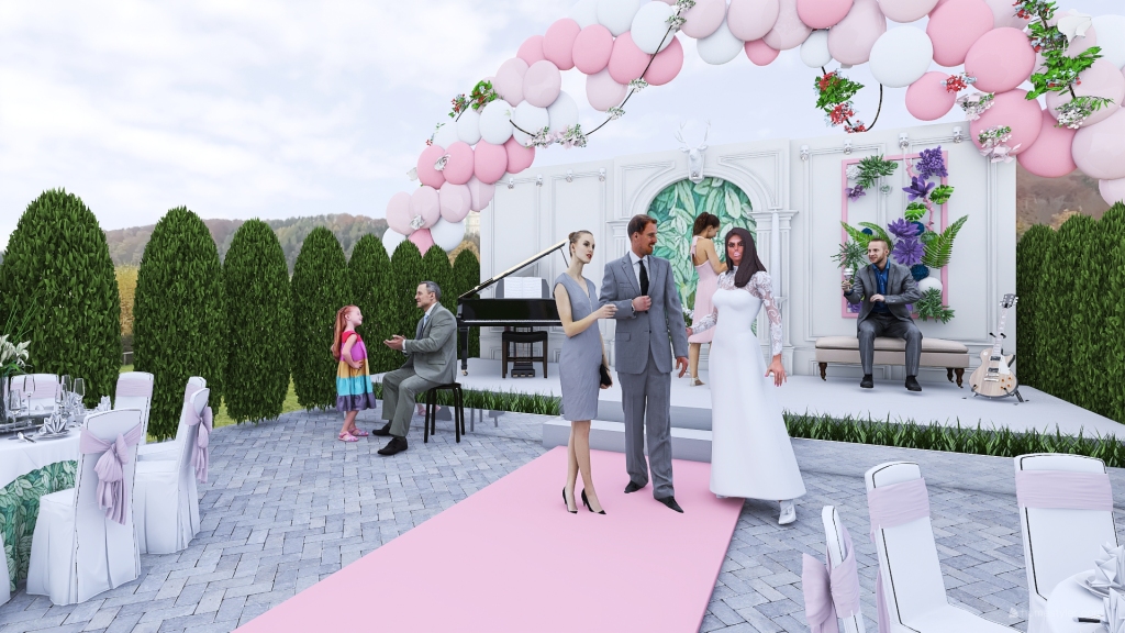 wedding venue 3d design renderings
