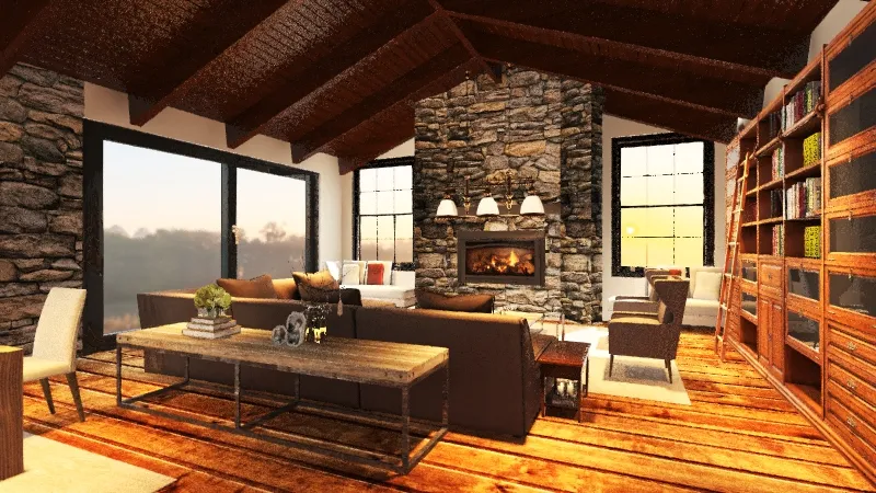 Casa rustica 3d design renderings