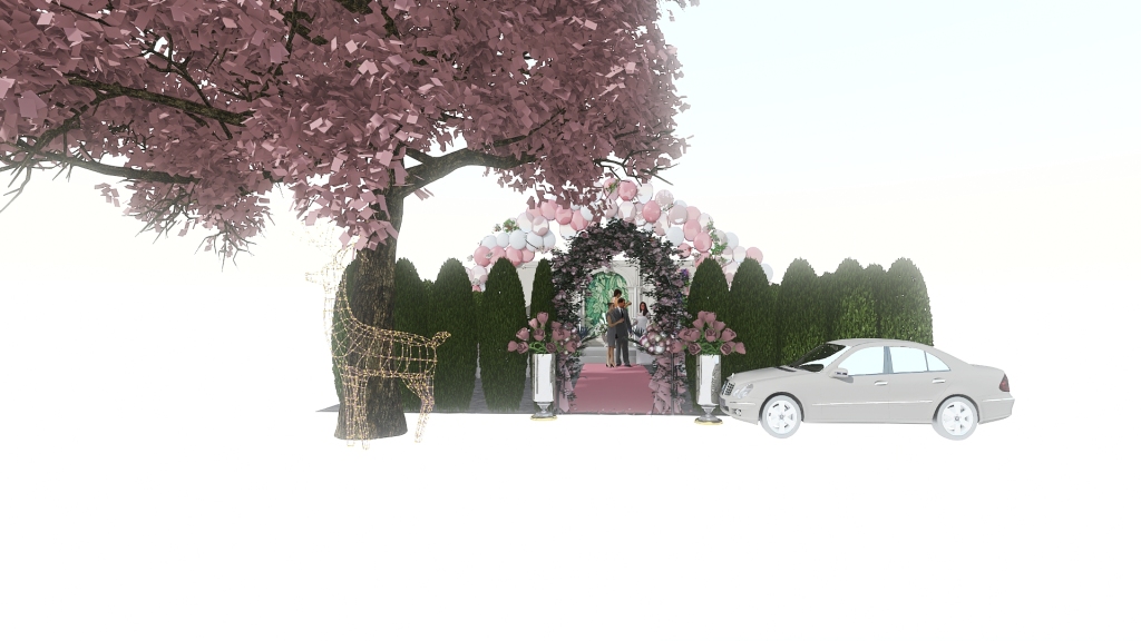 wedding venue 3d design renderings