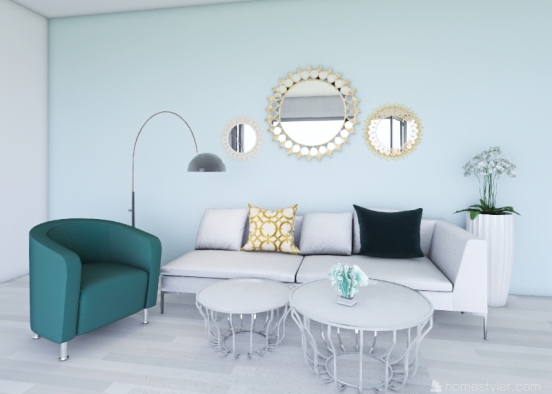 mint livingroom  Design Rendering