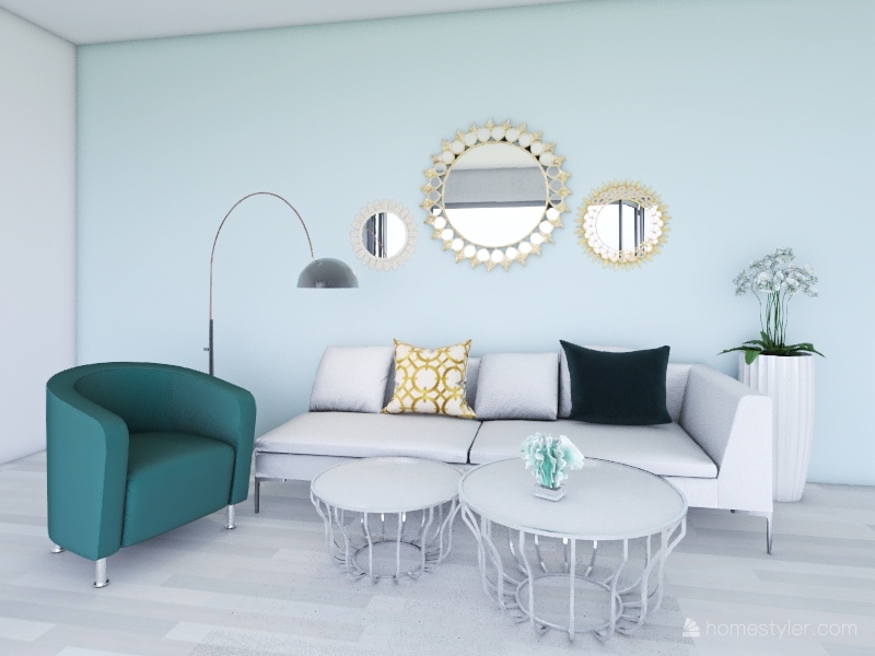 mint livingroom 3d design renderings