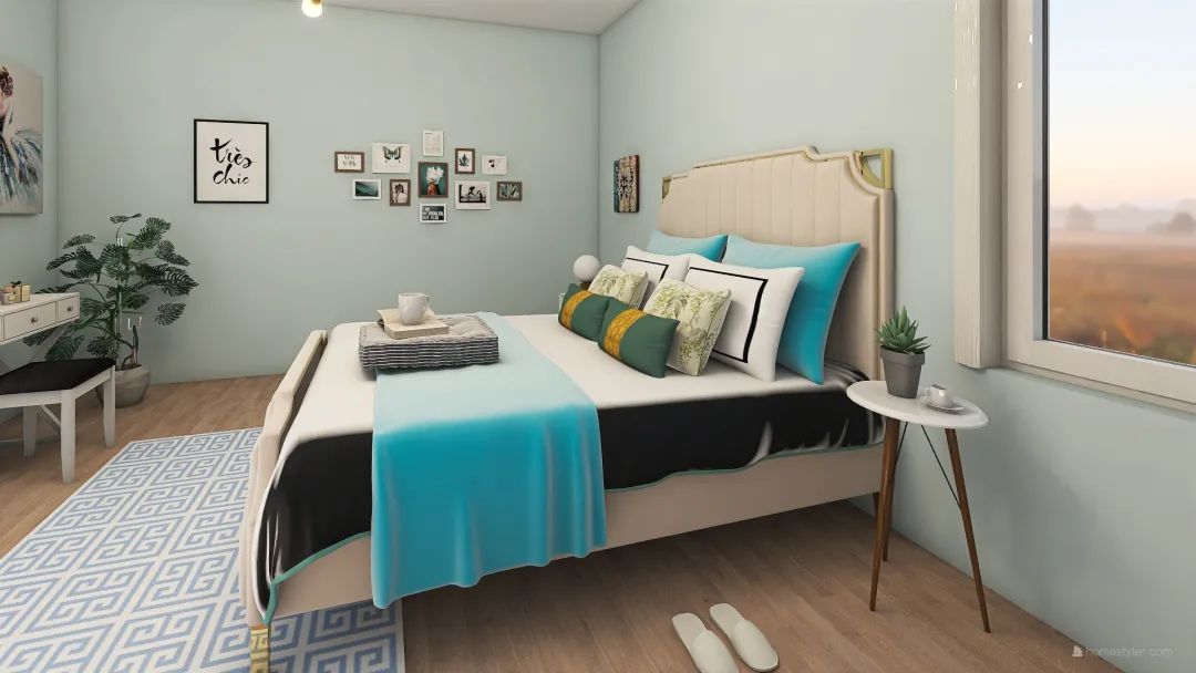 Teen Girl Bedroom 1. 3d design renderings