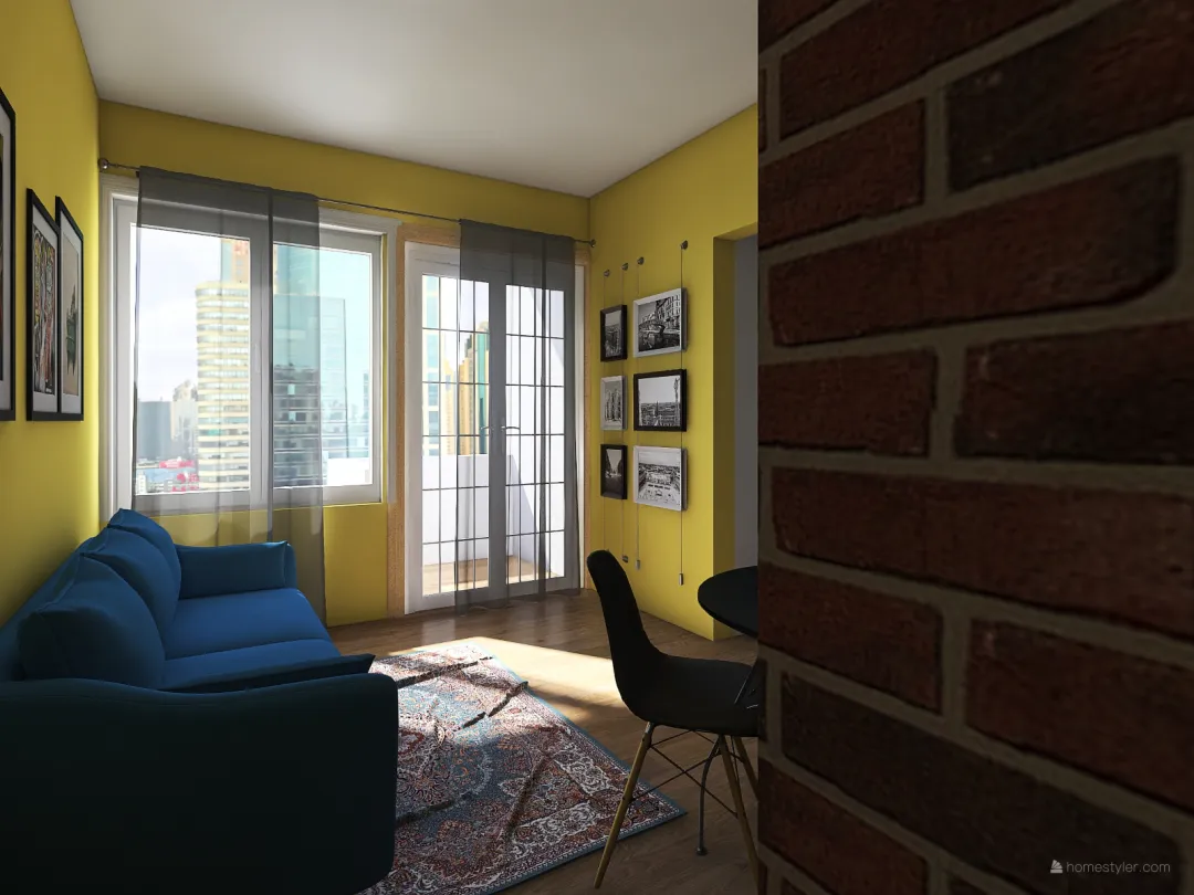 demétrio ribeiro sala amarela 3d design renderings