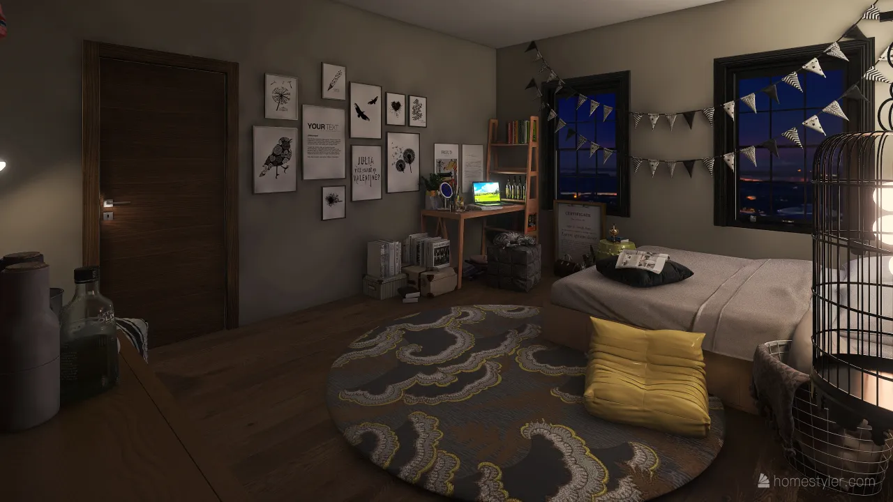Chic Apartment 3d design renderings