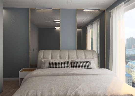 Room for those who live alone / Quarto para quem mora sozinho  Design Rendering