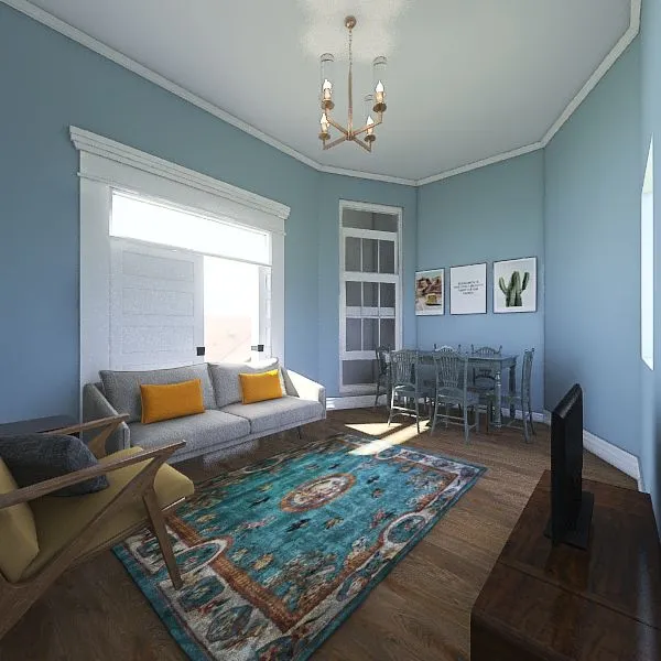 Living Space, Divisadero House V3 3d design renderings