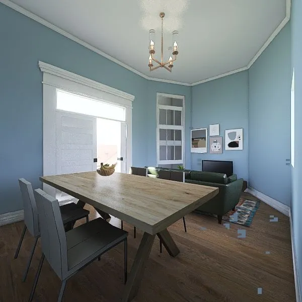 Living Space, Divisadero House V1 3d design renderings