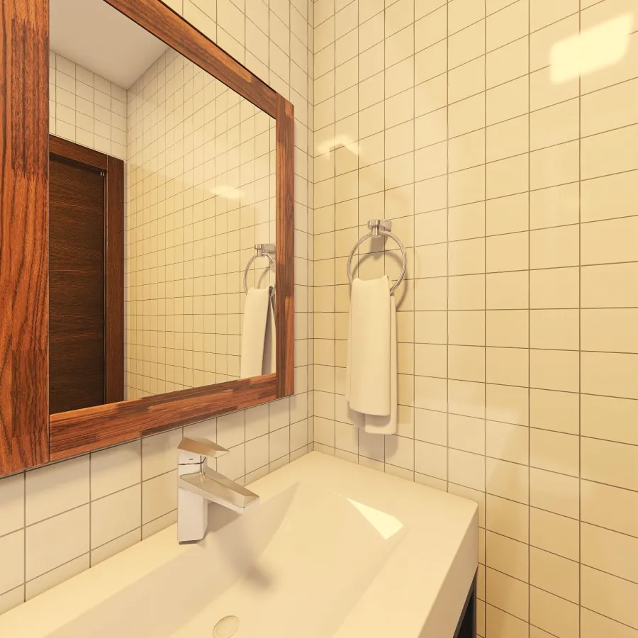 Banheiro da suíte 3d design renderings