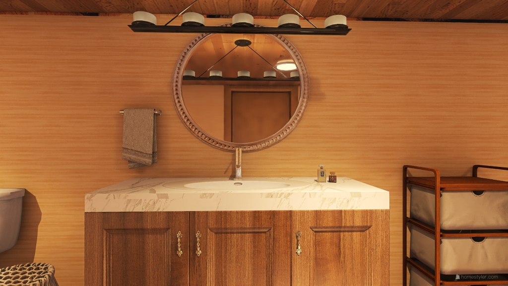 Loft and bathroom area 3d design renderings