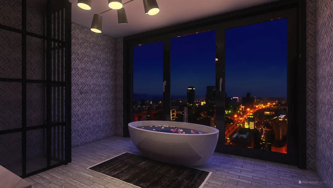 city bathroom 3d design renderings