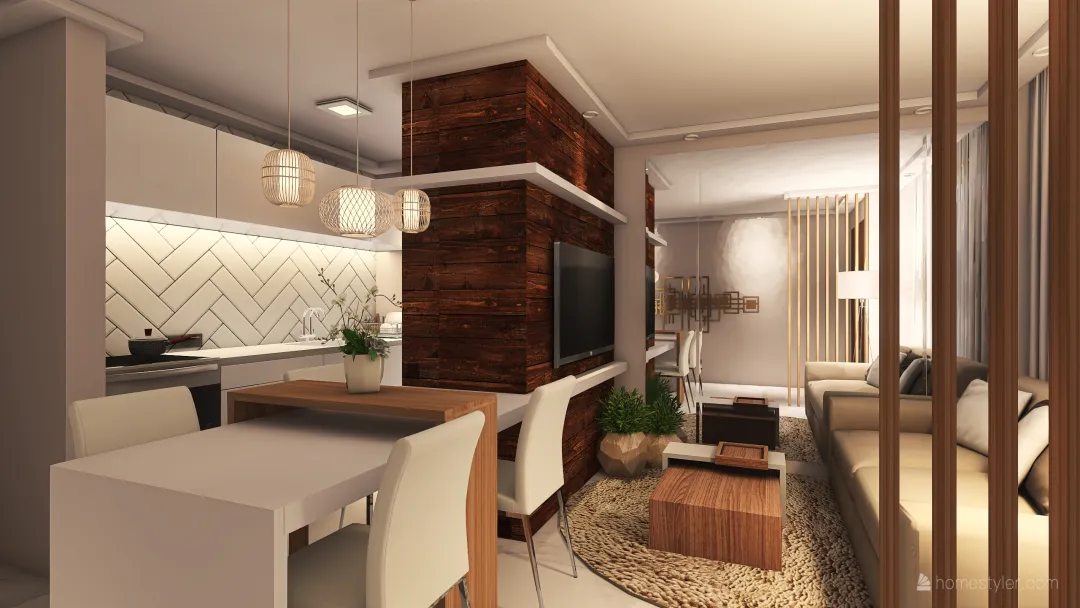 Casa moderna 3d design renderings