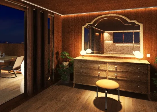 House To Relax At Night. Design Rendering