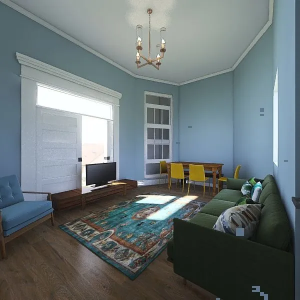 Living Space, Divisadero House V2 3d design renderings